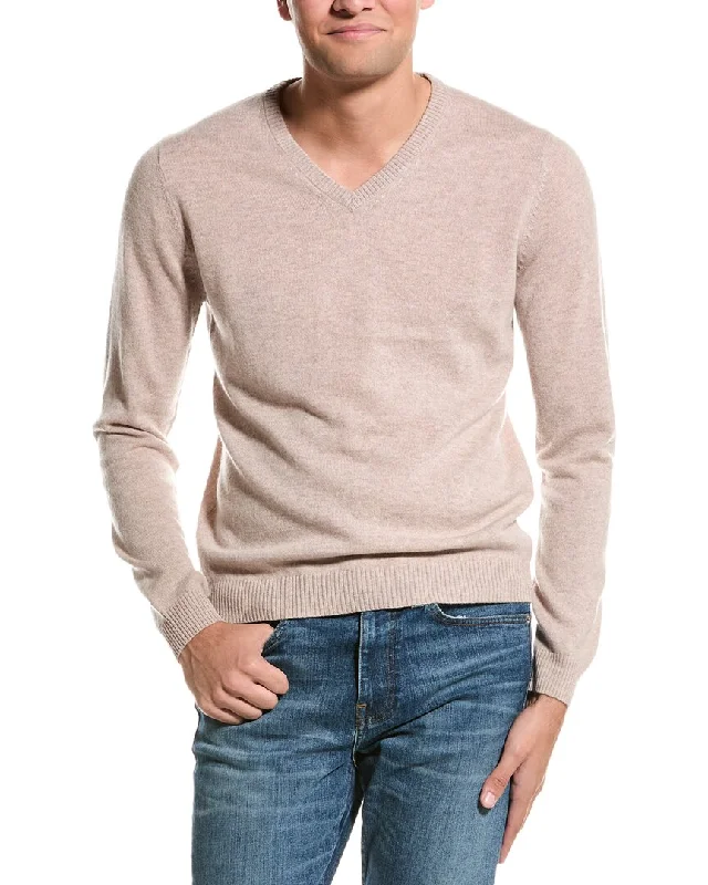 Men’s slim-fit cardigan sweater-Mette V-Neck Cashmere Sweater