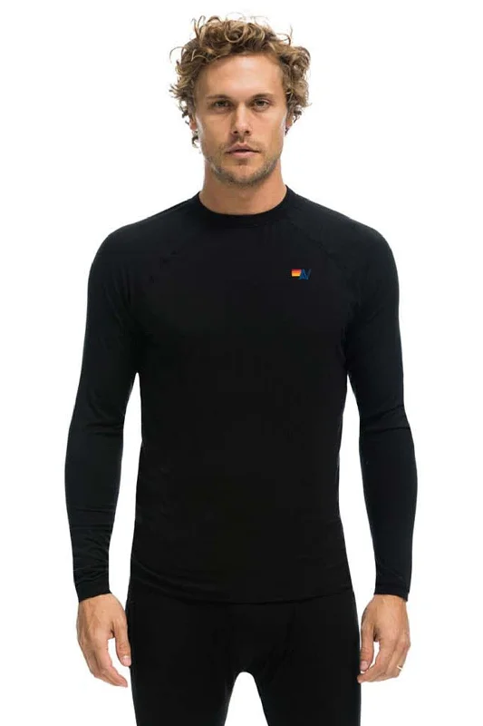 Men’s short-sleeve lightweight top-MICRO MODAL BASE LAYER TOP - BLACK