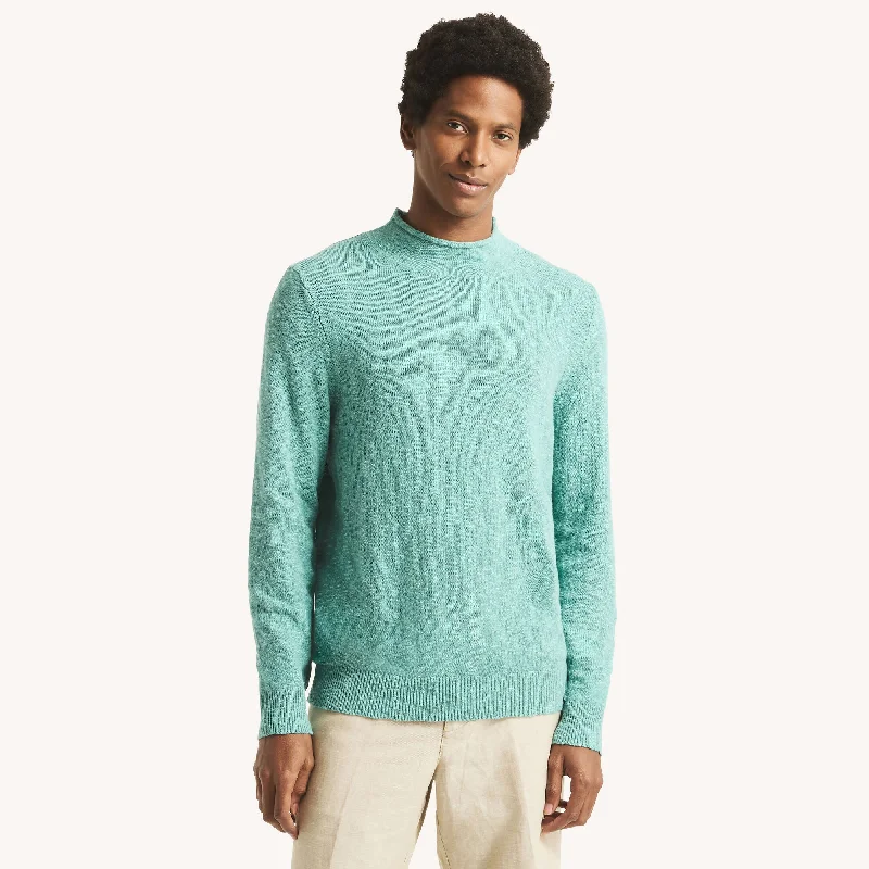 Men’s oversized cotton sweater-Nautica Mens Linen Crewneck Sweater