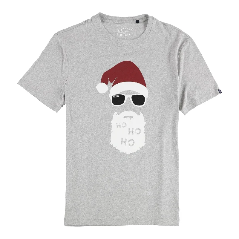 Men’s short-sleeve breathable fabric-Original Penguin Mens Ho Ho Ho Graphic T-Shirt, Grey, Large