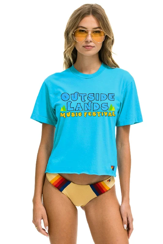 Men’s short-sleeve printed shirt-OUTSIDE LANDS 2024 BOYFRIEND TEE - NEON BLUE