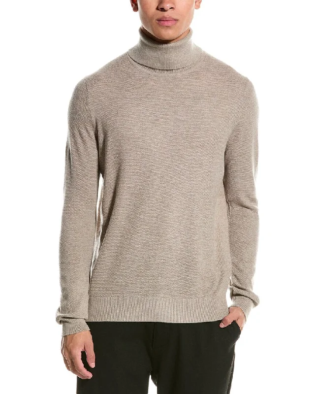 Men’s cable-knit pullover-Paisley & Gray Wool-Blend Turtleneck Sweater