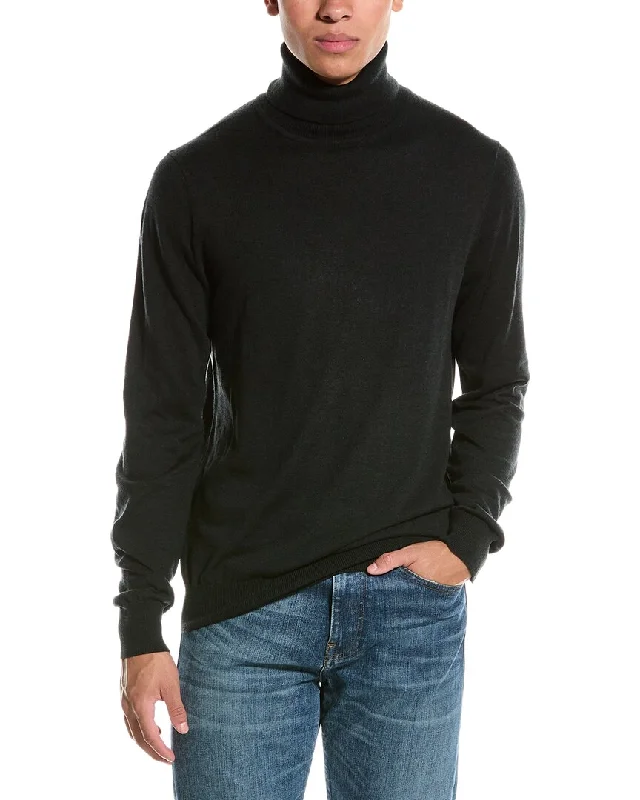 Men’s cozy cashmere crew-Paisley & Gray Wool-Blend Turtleneck Sweater