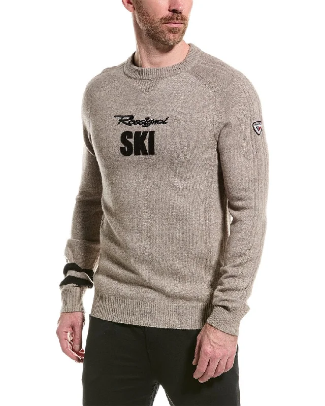 Men’s soft crew neck sweater-Rossignol Signature Knit Wool & Cashmere-Blend Crewneck Sweater