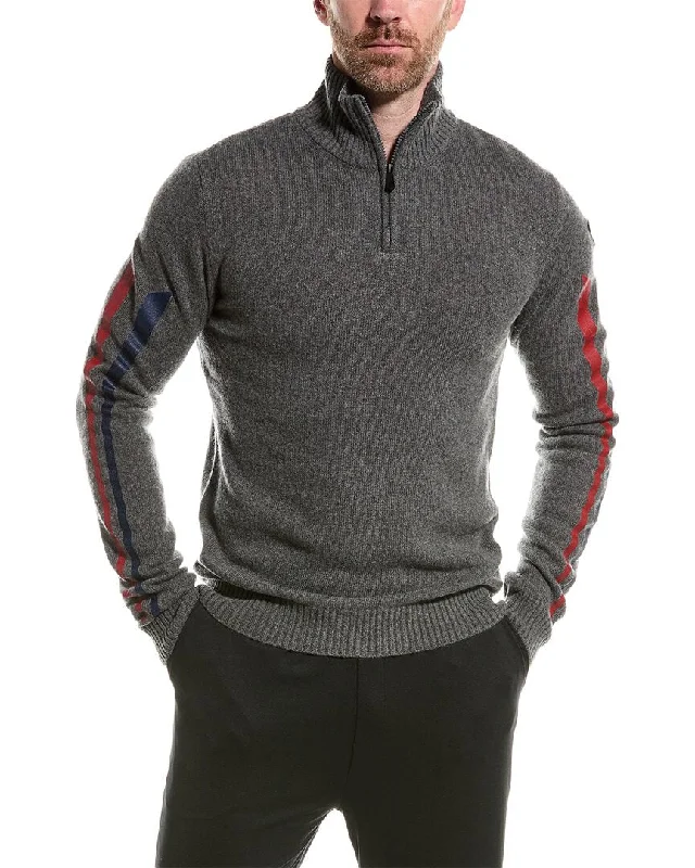 Men’s casual crew pullover-Rossignol Signature Sleeve Wool & Cashmere-Blend 1/4-Zip Sweater