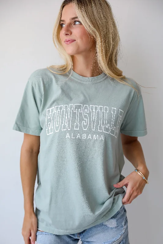 Men’s short-sleeve breathable design-Sage Huntsville Alabama Tee