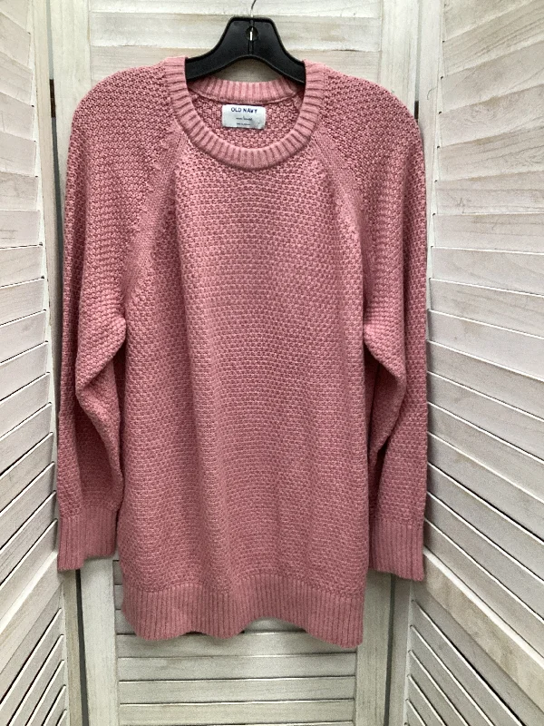 Men’s lightweight crew sweater-Sweater By Old Navy In Pink, Size: L