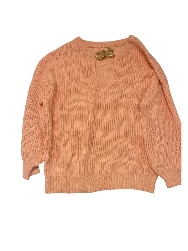 Men’s chunky wool sweater-Sweater By Shein In Peach