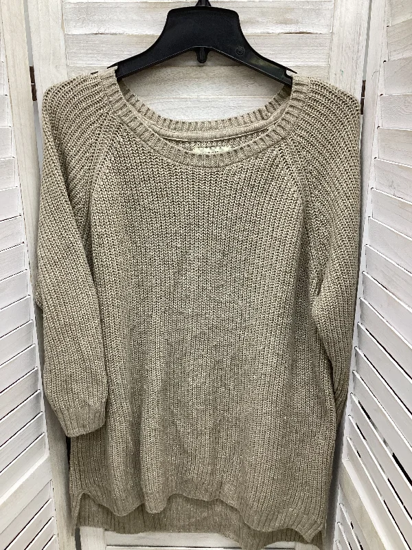 Men’s casual crew pullover-Sweater By Sonoma In Tan, Size: Xl