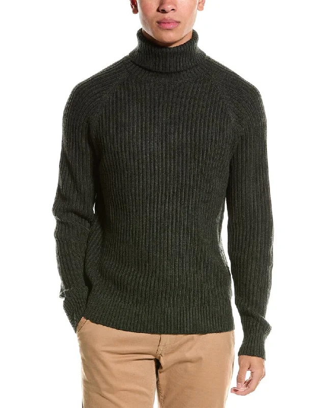 Men’s modern V-neck sweater-Todd Snyder Fisherman Stitch Wool