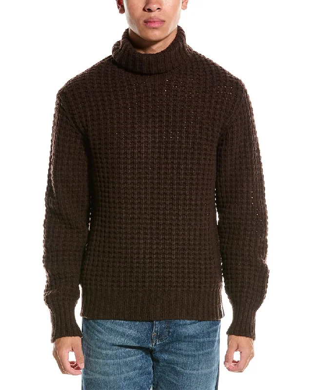 Men’s stylish crew sweater-Todd Snyder Recycled Cashmere & Wool-Blend Turtleneck