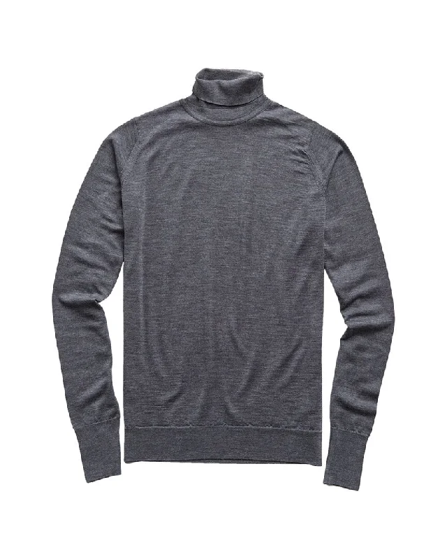 Men’s cable-knit fleece pullover-Todd Snyder Roll Neck Wool Sweater