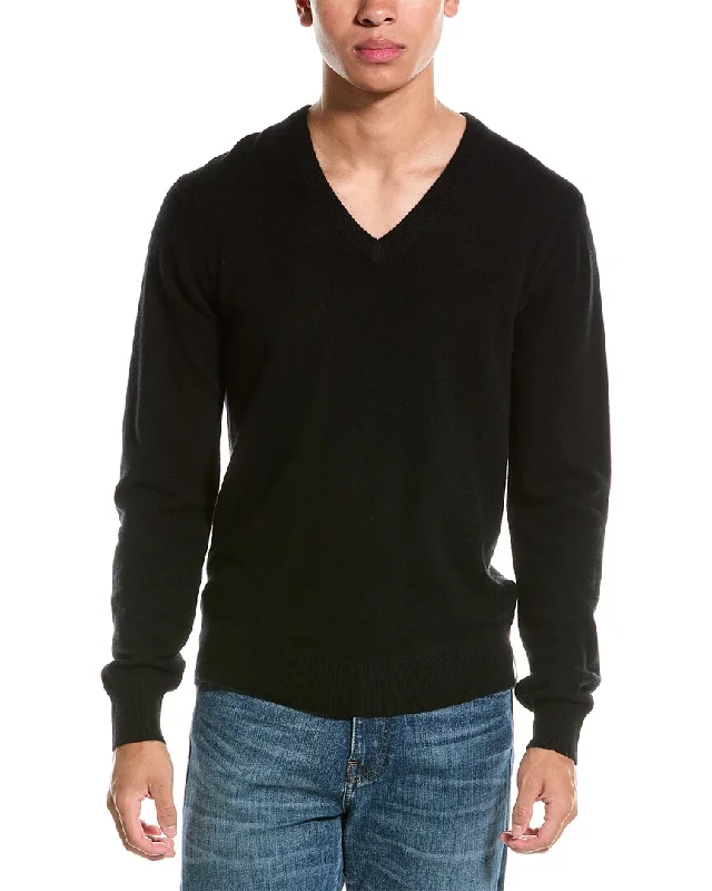 Men’s slim-fit knit sweater-Todd Snyder V-Neck Cashmere Sweater