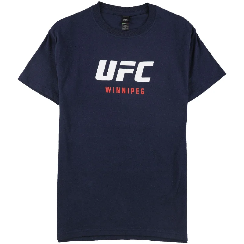 Men’s short-sleeve beach shirt-UFC Mens Winnipeg Dec 16 Graphic T-Shirt, Blue, Small