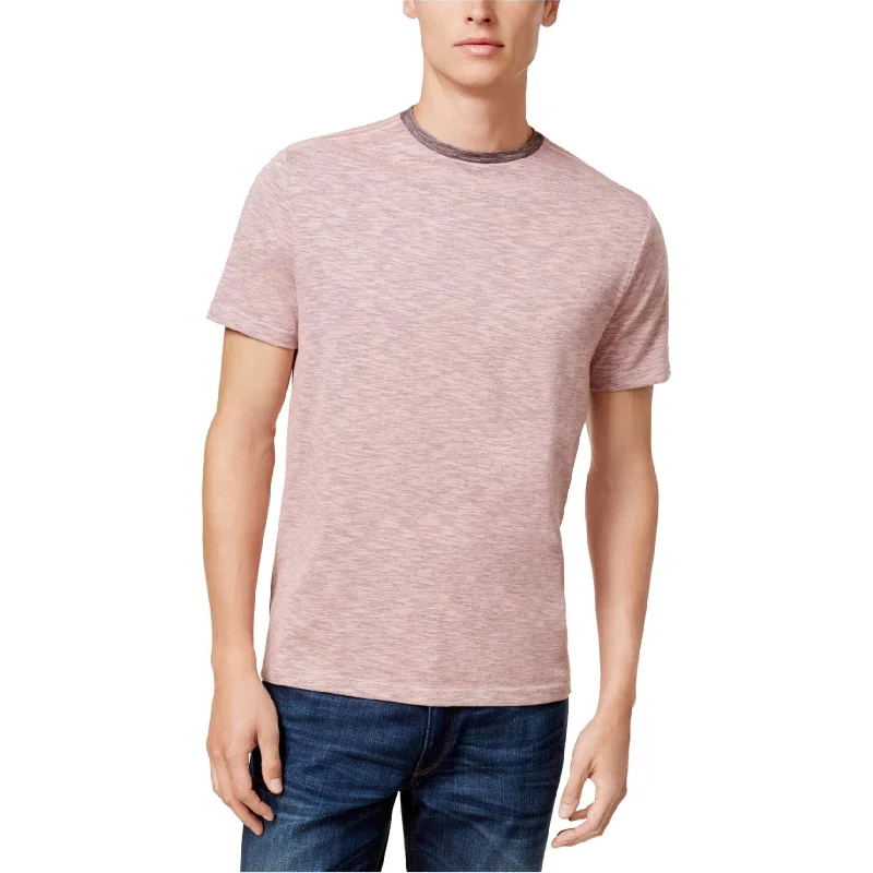 Men’s short-sleeve bold graphic-Vince Camuto Mens Heathered Basic T-Shirt, Pink, Medium