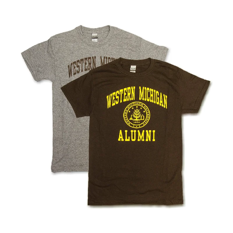 Men’s short-sleeve minimalist tee-Western Michigan Seal Alumni Tee