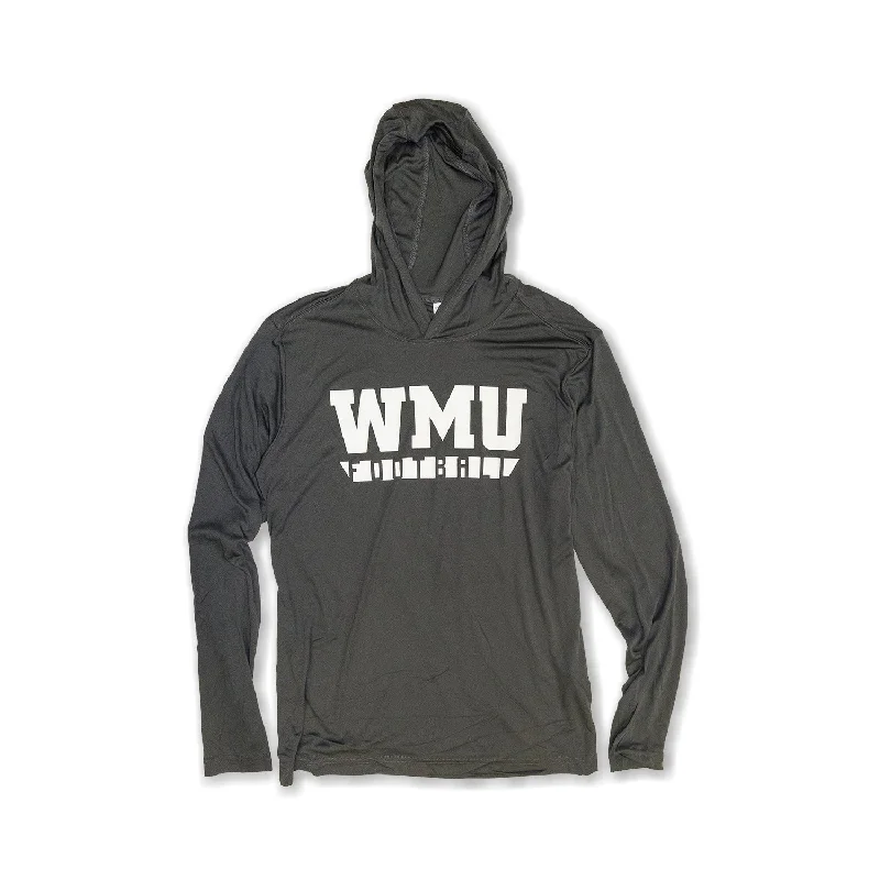 Men’s short-sleeve casual cool-WMU Football Hooded Long Sleeve Tee