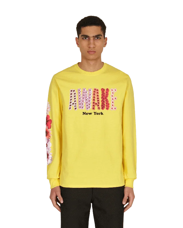 Men’s short-sleeve trendy graphic-Bloom Logo Longsleeve T-Shirt Yellow