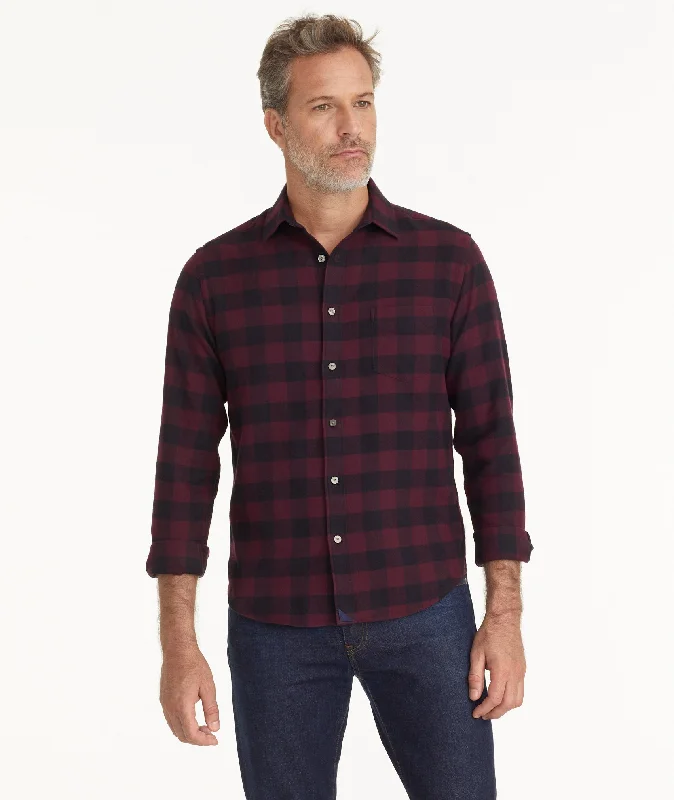 Men’s breathable linen shirt-Flannel Barrelstone Shirt