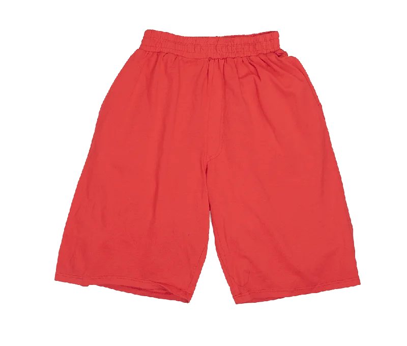 Men’s lightweight chino pants-BIKE SOLID ATHLETIC SHORTS RED - 6060