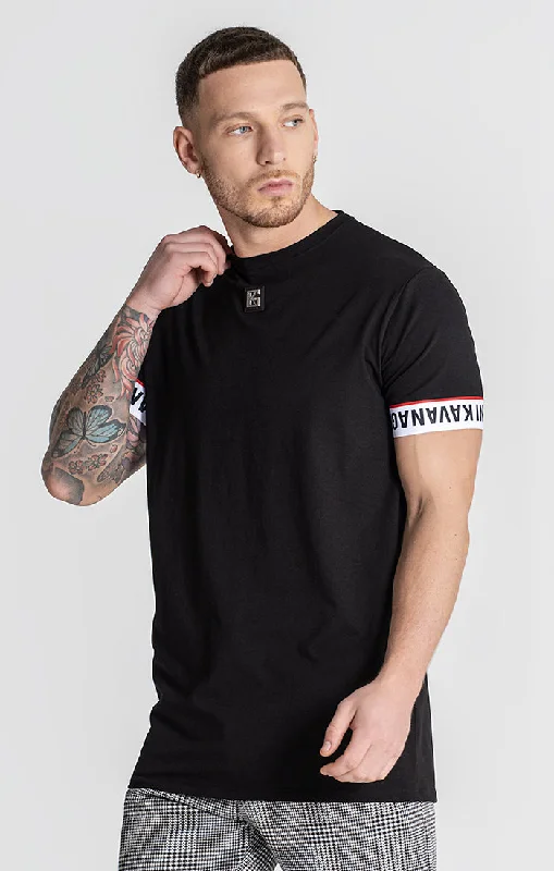 Men’s short-sleeve quick-dry shirt-Black Track Tee