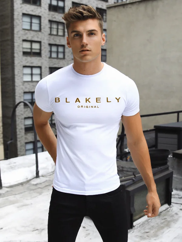 Men’s short-sleeve stylish pattern-Goldstone T-Shirt - White