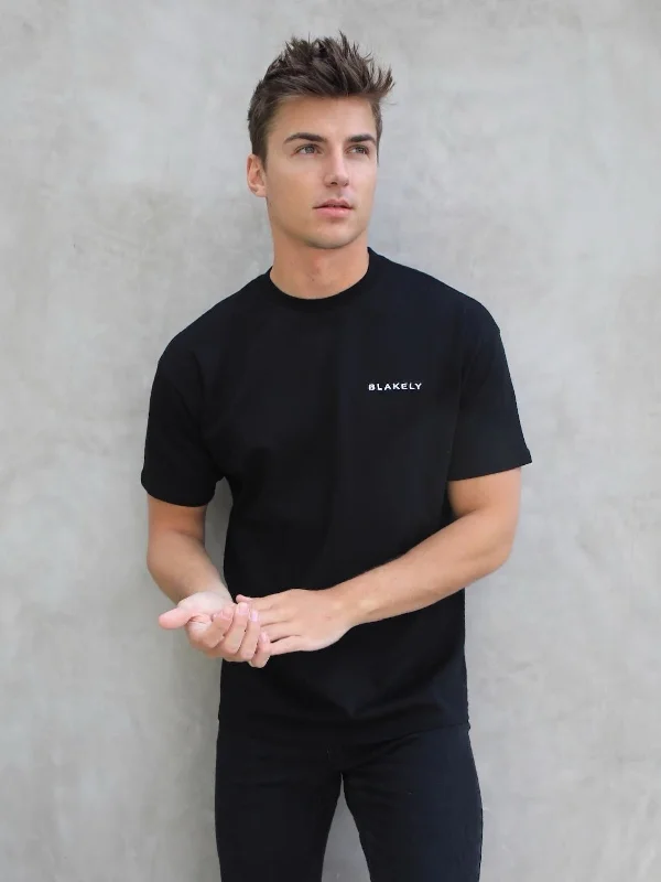 Men’s athletic short-sleeve top-Series Relaxed T-Shirt - Black