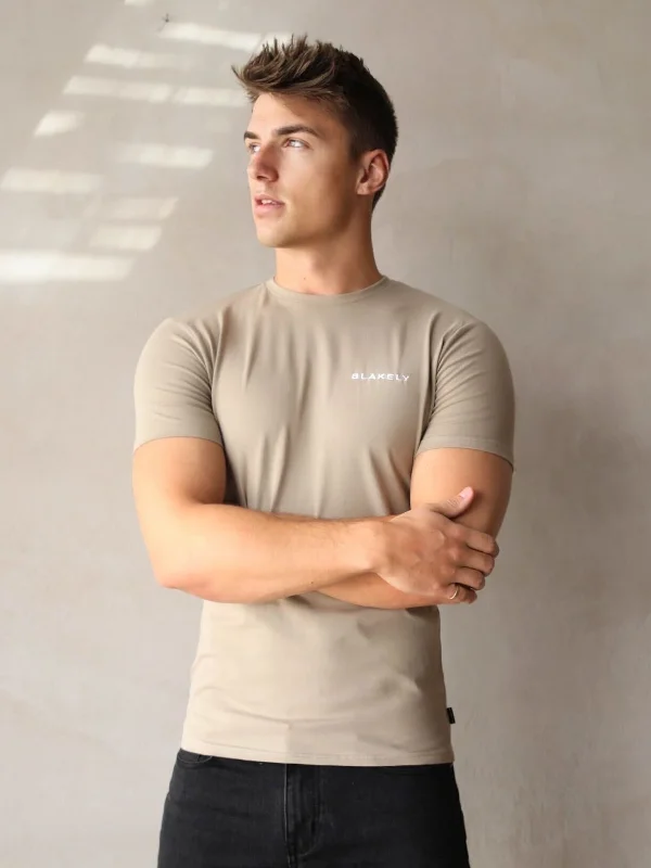 Men’s short-sleeve casual essential-Series T-Shirt - Washed Khaki