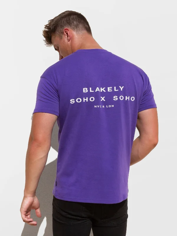 Men’s short-sleeve classic fit-Soho Relaxed T-Shirt - Purple