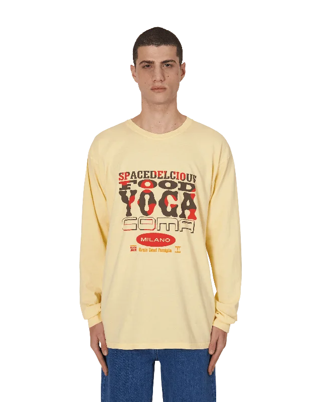 Men’s short-sleeve summer essential-Slam Jam x SPACEDELICIOUS Longsleeve T-Shirt Yellow