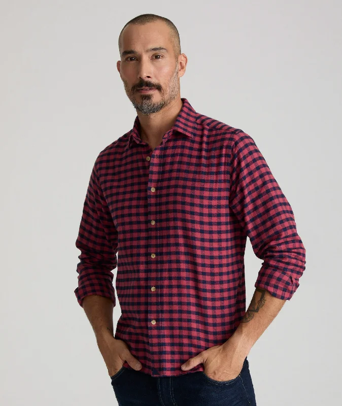 Men’s modern white shirt-Flannel Bricco Shirt