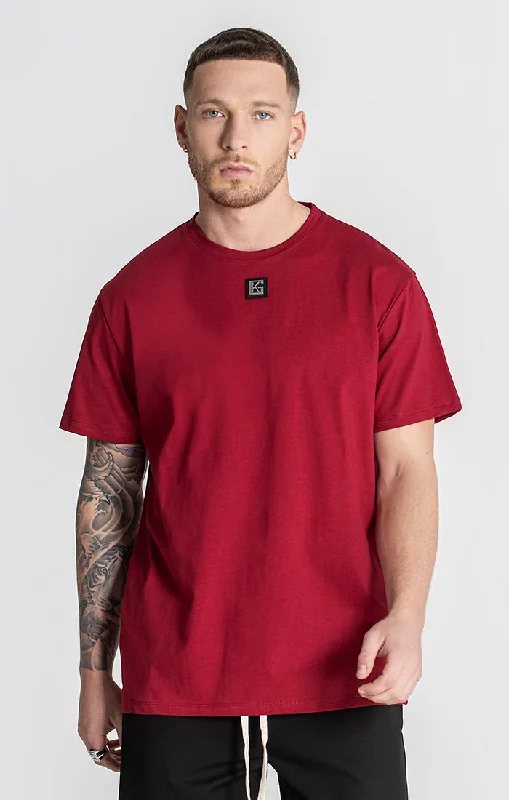 Men’s short-sleeve stylish design-Burgundy Core Tee