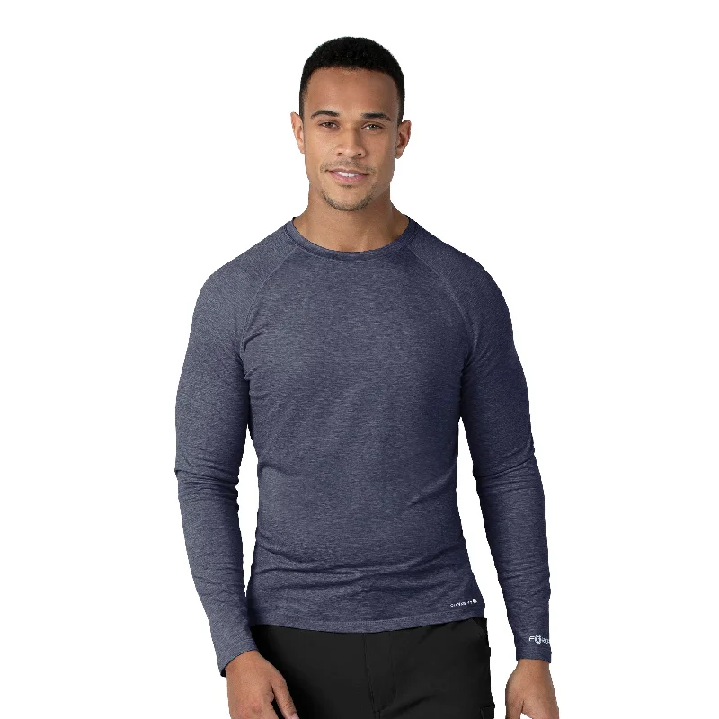 Men’s short-sleeve summer essential-Carhartt Force Sub-Scrubs Men's Long Sleeve Tee - Navy Heather