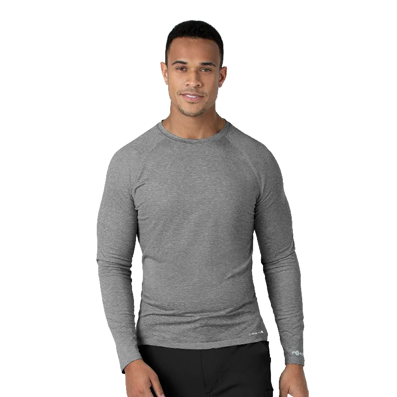 Men’s short-sleeve bold graphic-Carhartt Force Sub-Scrubs Men's Performance Long Sleeve Tee - Grey Heather