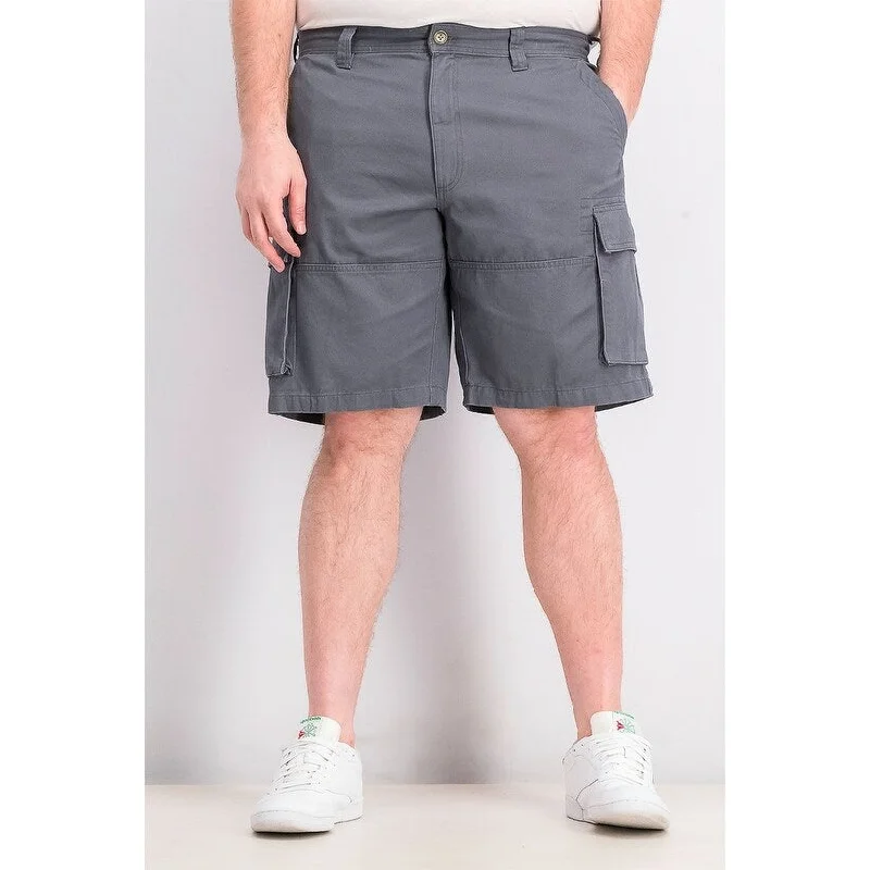 Men’s modern straight pants-Club Room Men's 10" Cargo Shorts Med Gray Size 30