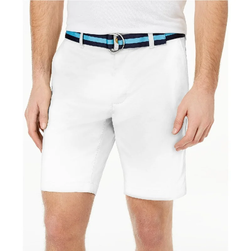 Men’s lightweight chino pants-Club Room Mens Slim Fit Stretch Shorts White - 44