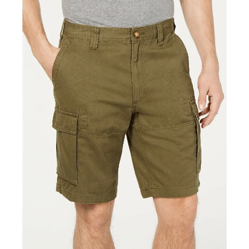 Men’s relaxed-fit chino pants-Club Room Men's Summer Olive Cargo Shorts Olive Size 30