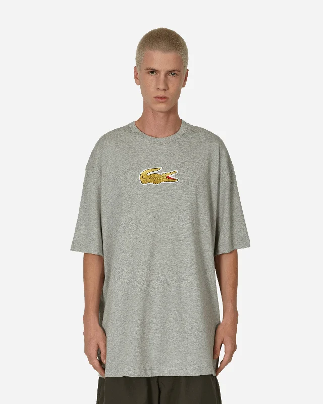 Men’s short-sleeve relaxed design-Lacoste Oversized T-Shirt Grey