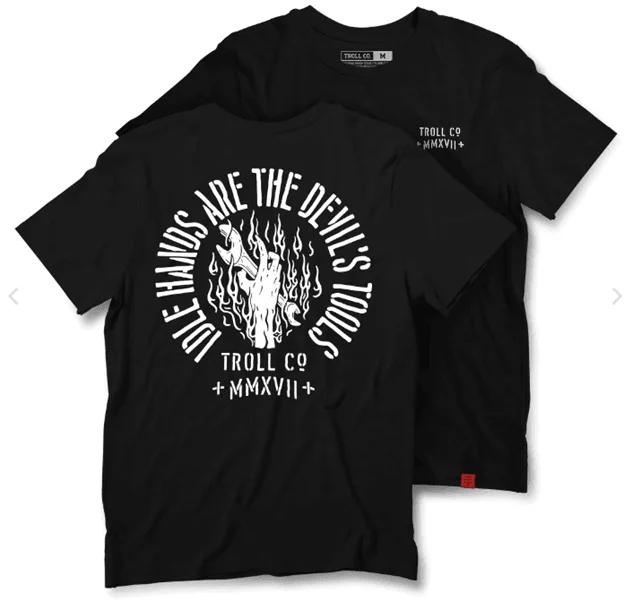 Men’s short-sleeve summer essential-Devil's Hand SS Tee - Black