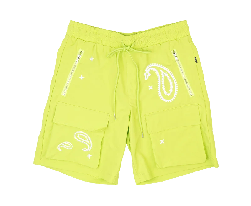 Men’s slim-fit chino jeans-EPTM CARGO LOUNGE SHORTS LIME - EASTON