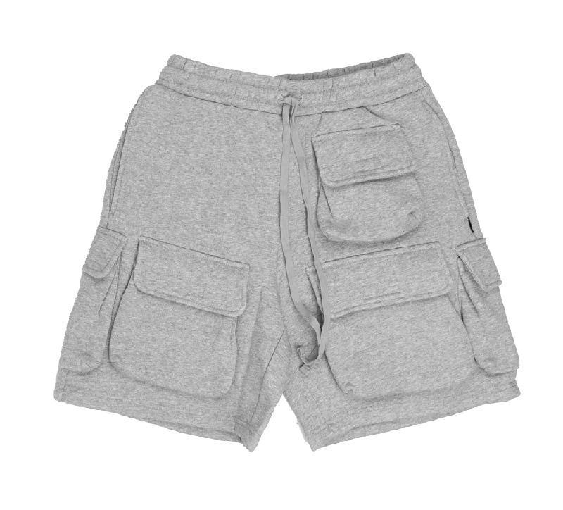 Men’s tailored straight jeans-EPTM CARGO SWEATSHORTS GREY - STUDIO