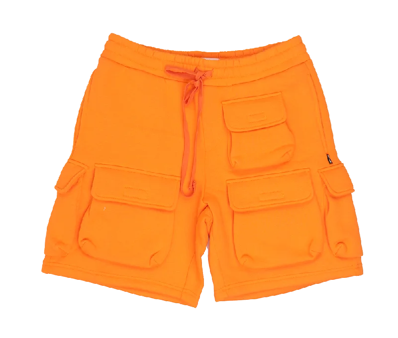 Men’s straight-leg jeans-EPTM CARGO SWEATSHORTS ORANGE - STUDIO