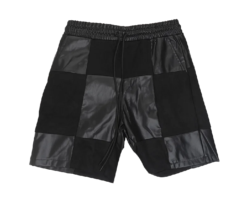 Men’s straight-fit khaki jeans-EPTM CHECKER LOUNGE SHORTS BLACK