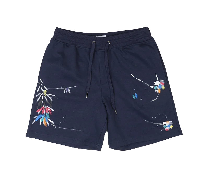 Men’s modern straight pants-EPTM PAINTED SWEATSHORTS NAVY - SWS456