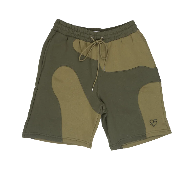 Men’s relaxed-fit slim pants-EPTM MARBLE SWEATSHORTS OLIVE - B022522