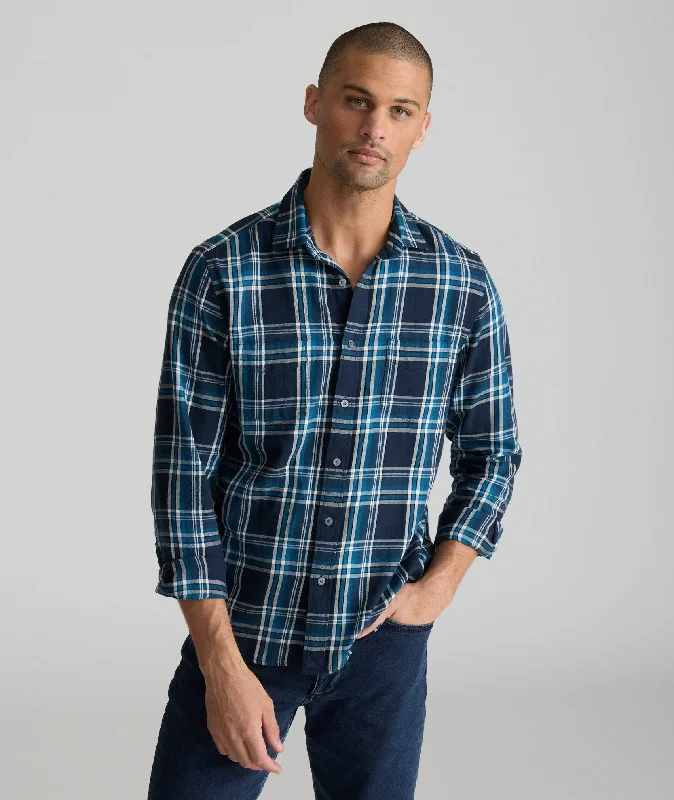 Men’s patterned casual shirt-Organic Cotton Plaid Flannel Shirt