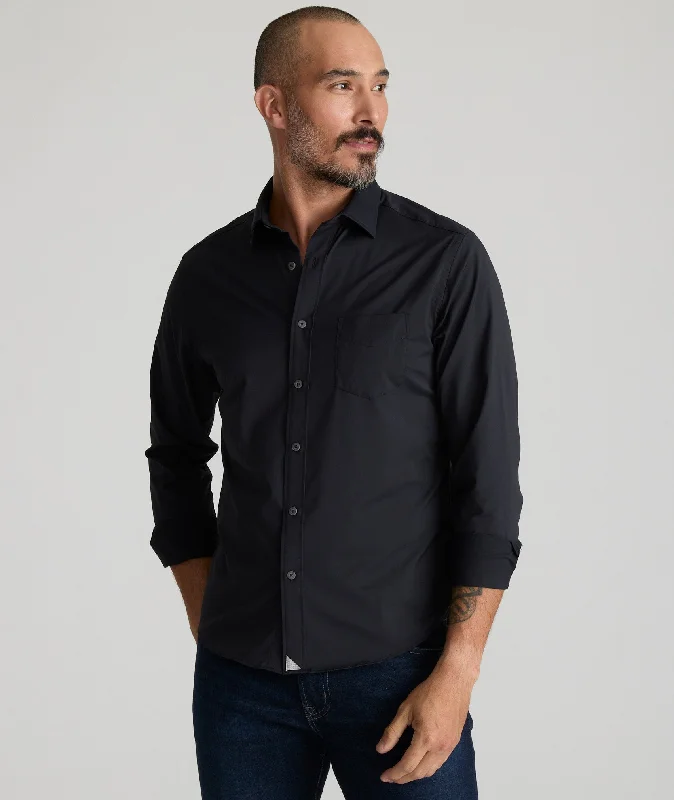 Men’s denim button-up shirt-Wrinkle-Free Performance Gironde Shirt