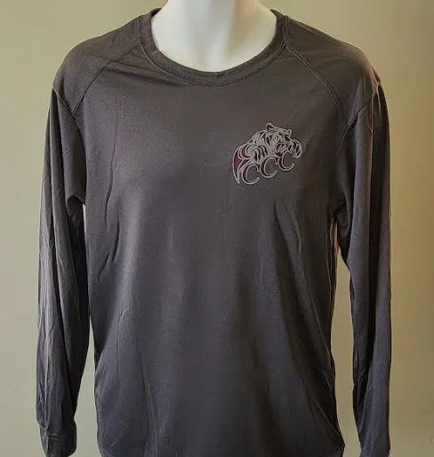 Men’s short-sleeve polo shirt-Gray B-Core Tee L/S