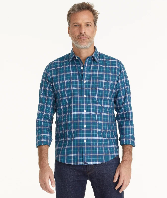 Men’s short-sleeve checkered shirt-Wrinkle-Free Harwin Shirt