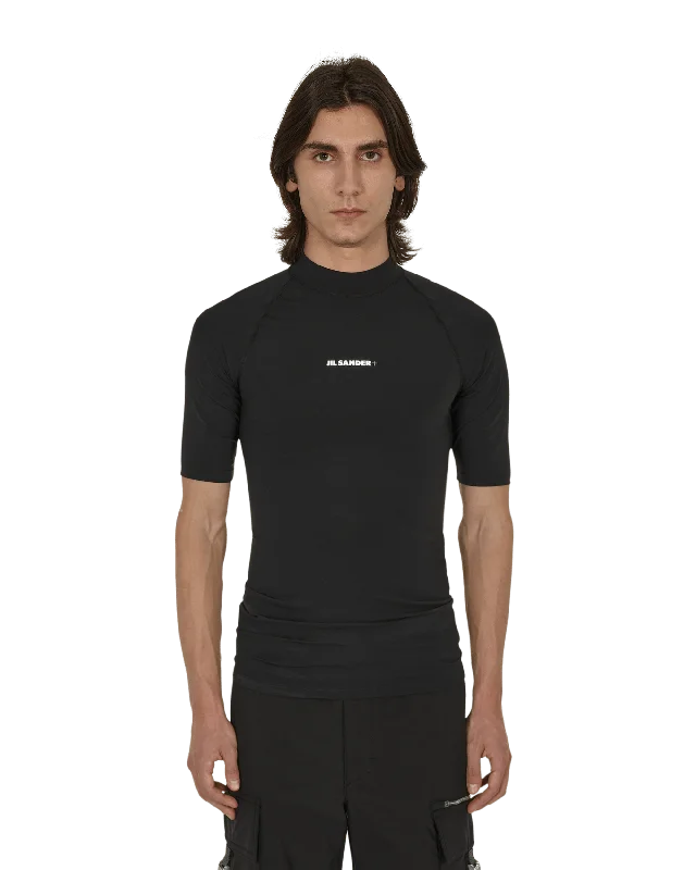 Men’s short-sleeve lightweight fabric-Logo Rash Guard Black